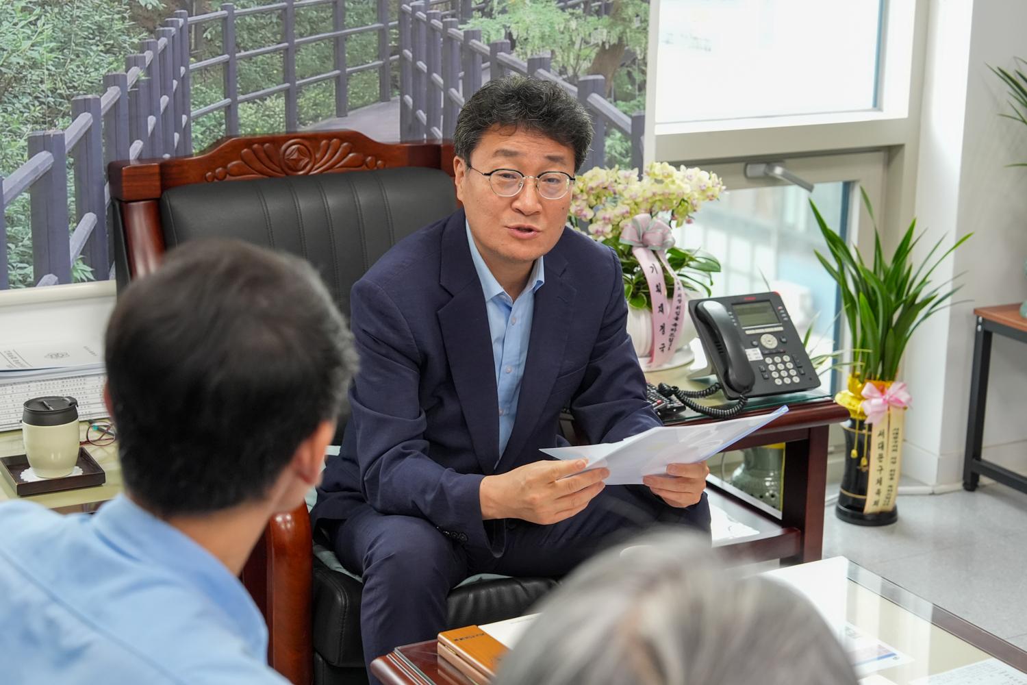 50플러스 집행부 접견 5
