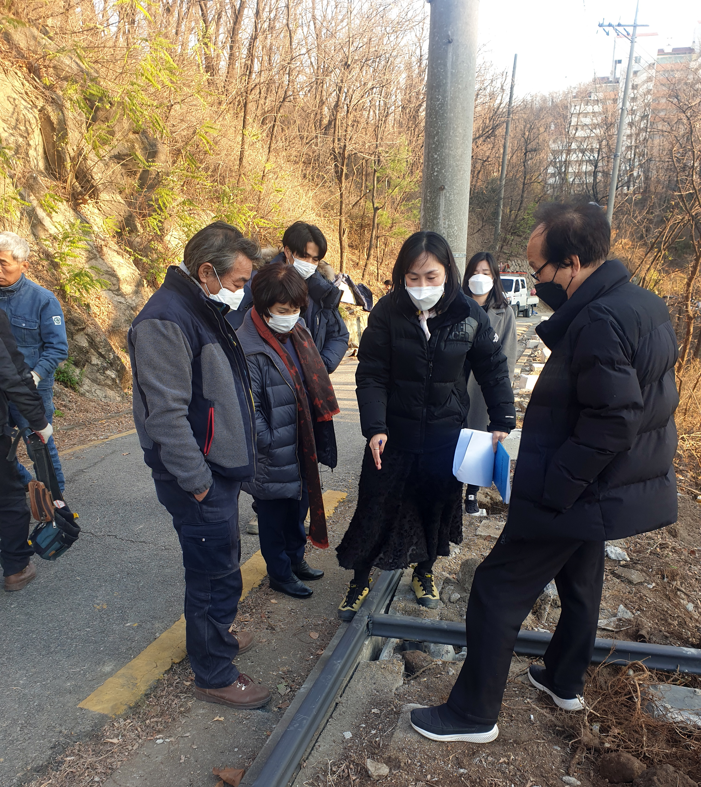 안산도시자연공원 보행자 환경개선사업 현장방문(박경희 의원 자료제공) 2