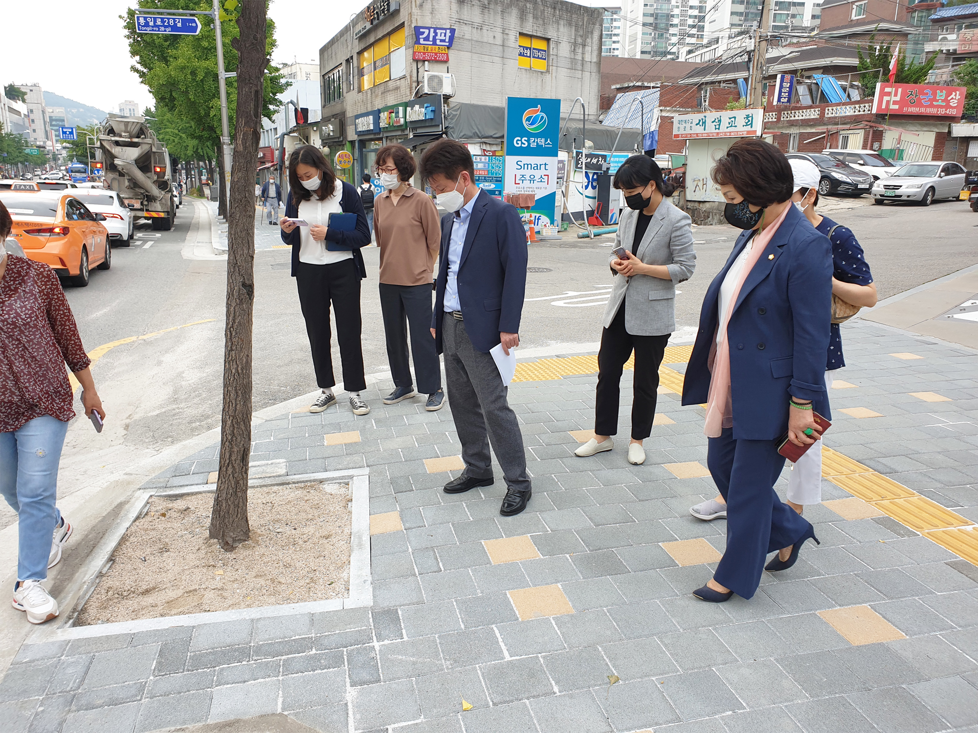 통일로 보도블록 공사 현장확인 5