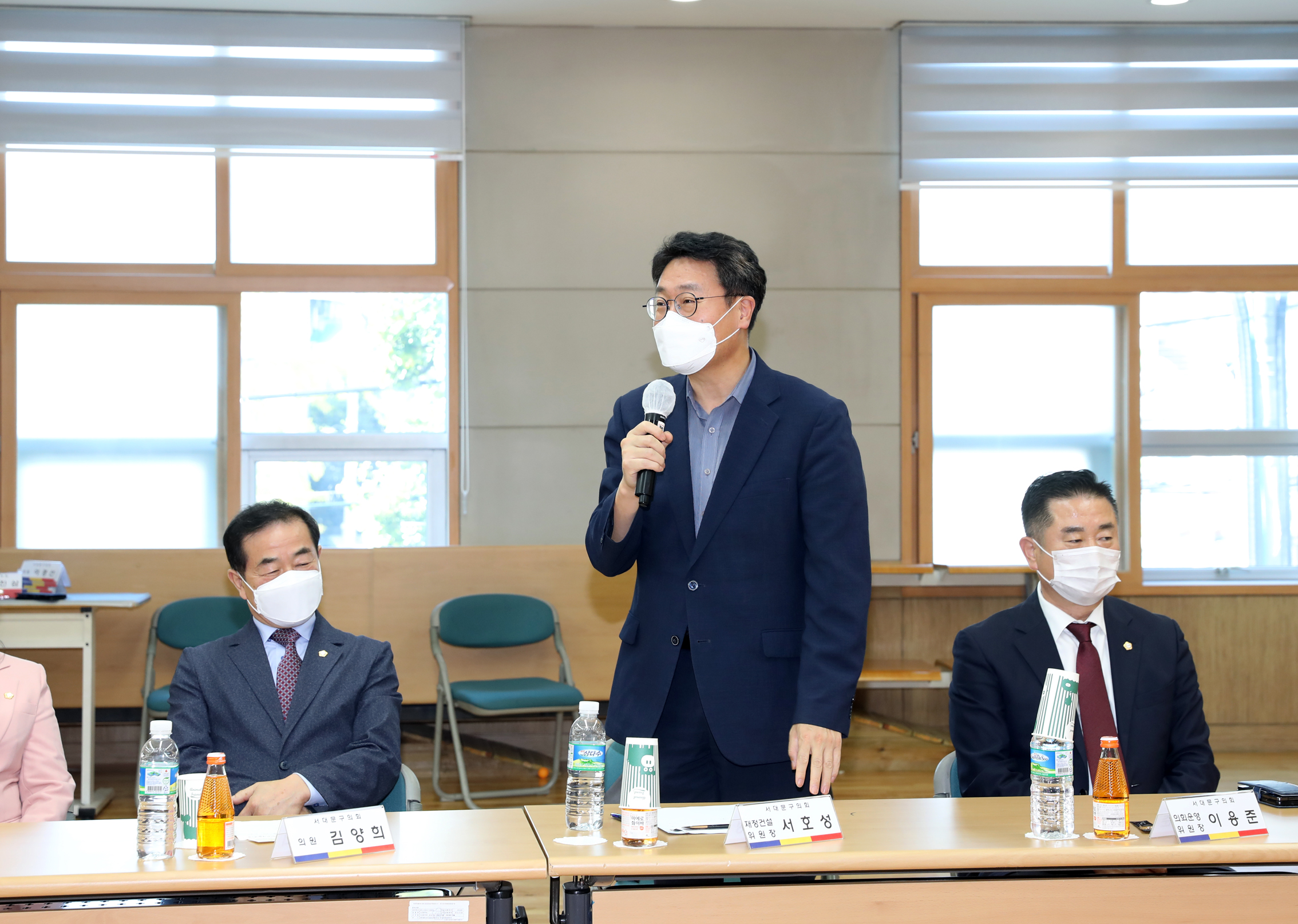마을버스 방역물품 전달식 4