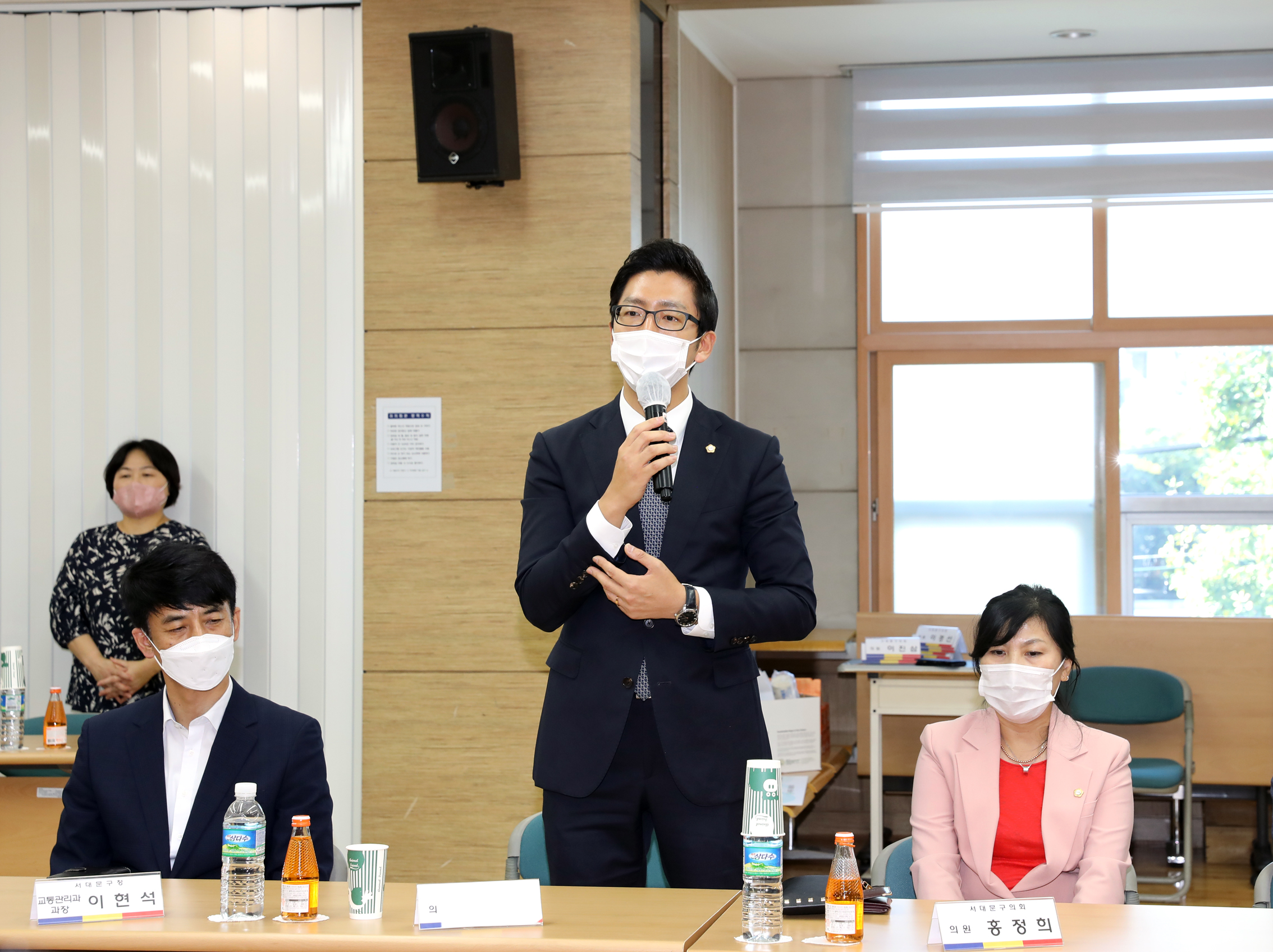 마을버스 방역물품 전달식 7