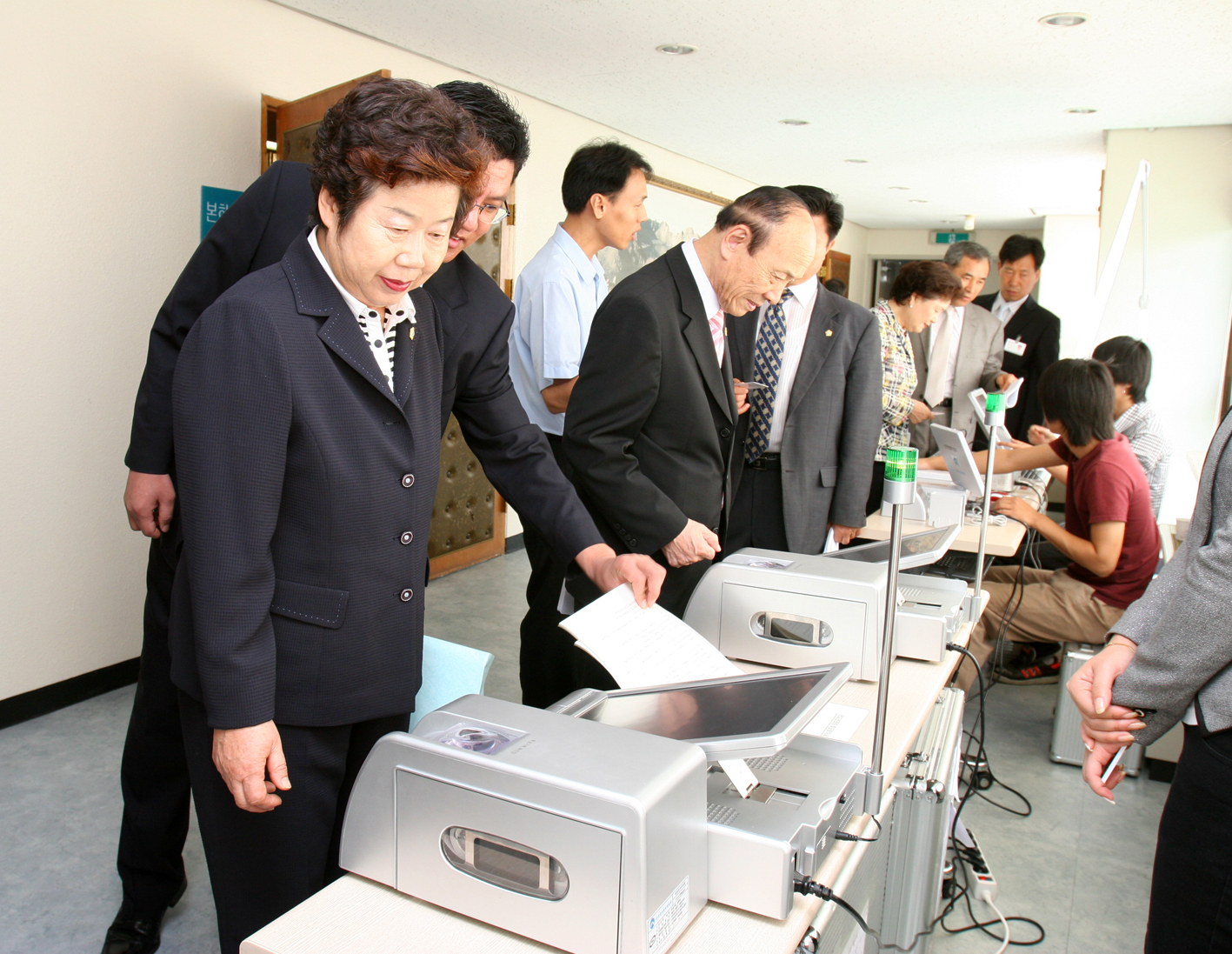 터치스크린 전자투표 시연회 1