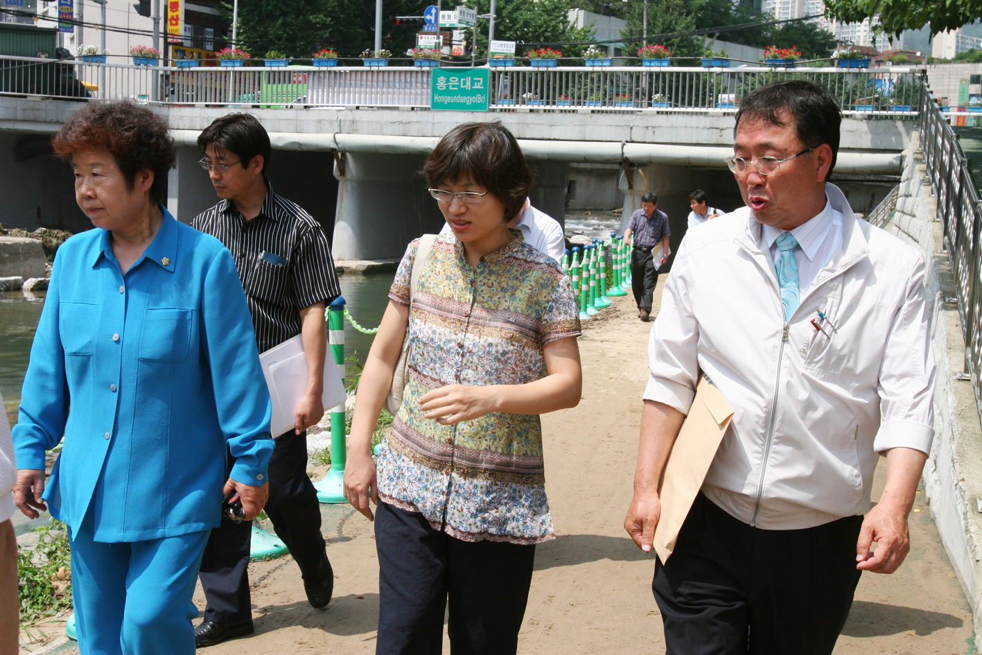 홍제천 폭우피해 현장 방문 1