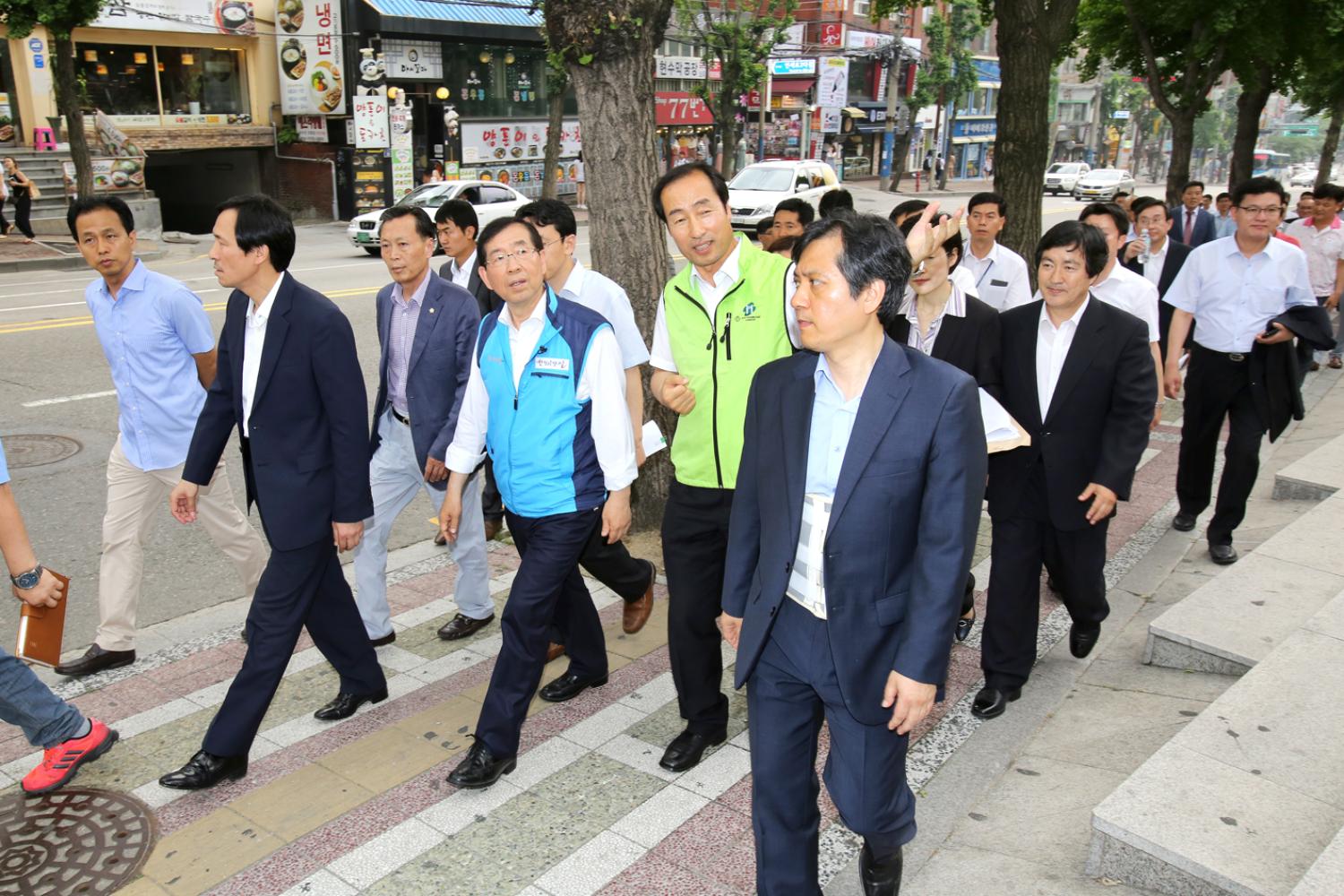 현대백화점 주변 침수방지 현장방문