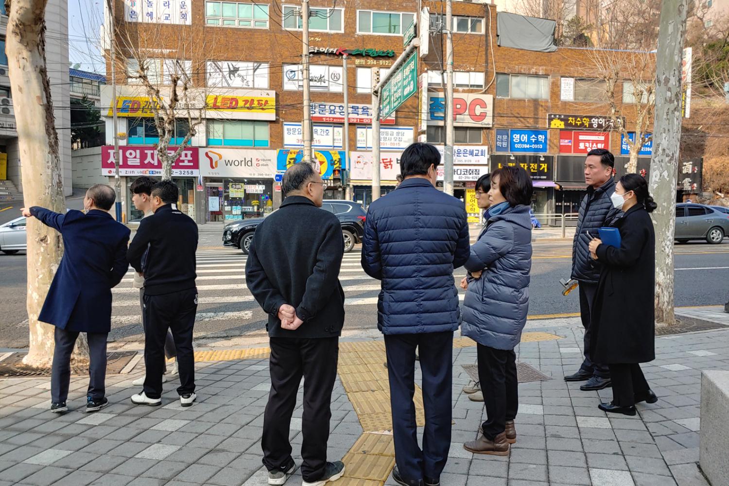 백련교앞 교통에 관한 현장방문 2