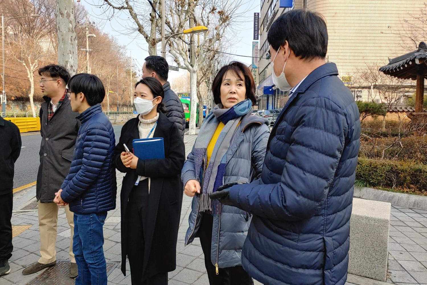 백련교앞 교통에 관한 현장방문 3