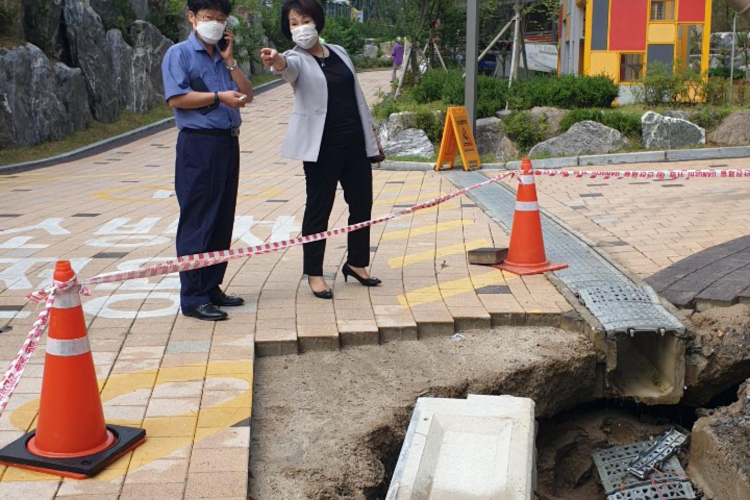 홍제센트렐 아이파크 수해현장방문(자료제공)