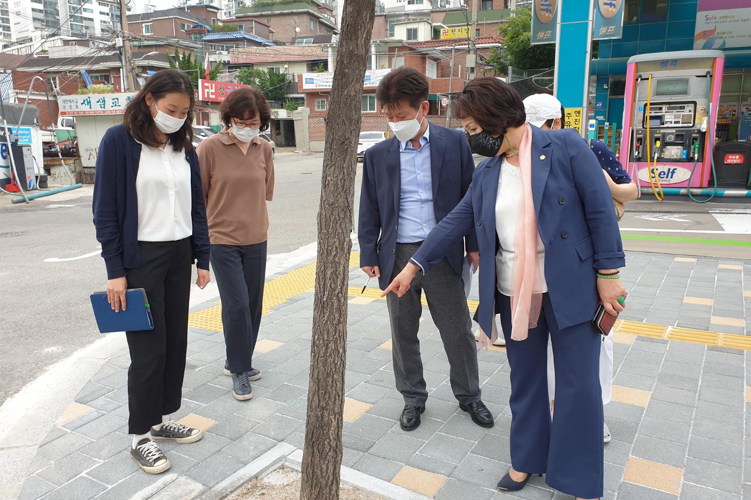 통일로 보도블록 공사 현장확인 4