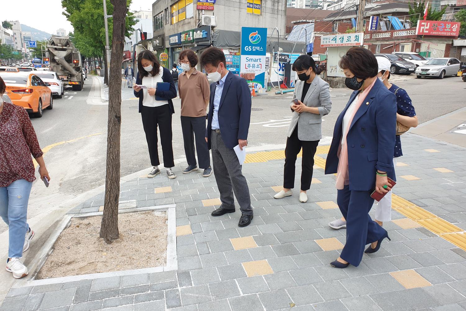 통일로 보도블록 공사 현장확인 5