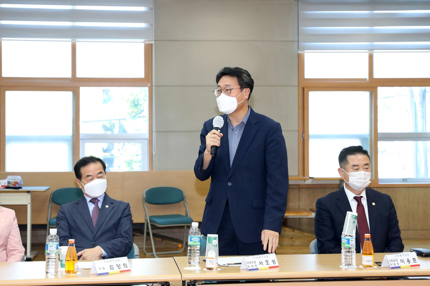 마을버스 방역물품 전달식 4