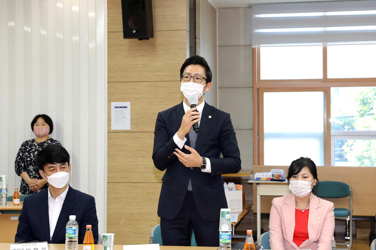 마을버스 방역물품 전달식 7