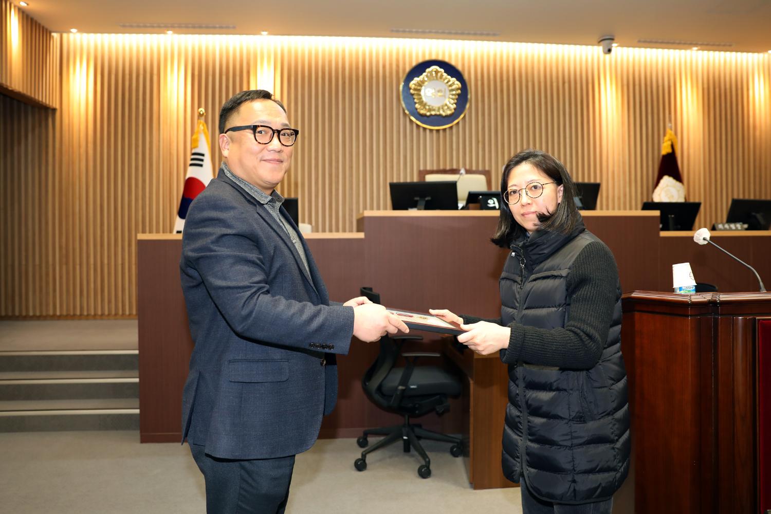 의장표창장 수여식(어린이집 선생님) 3