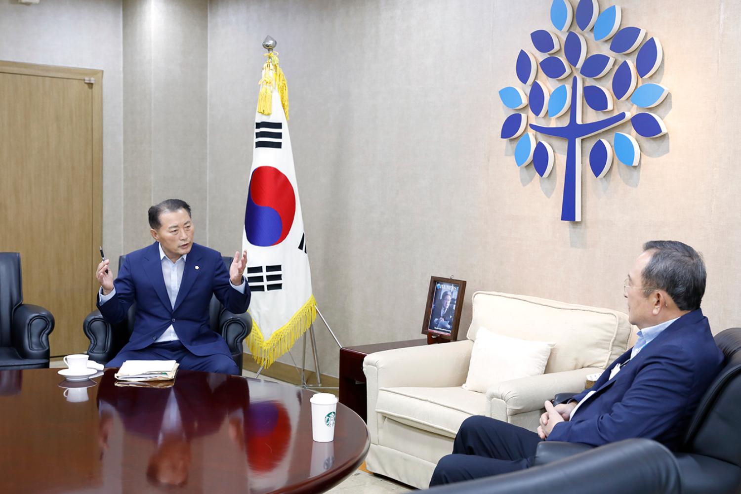 명지대 총장과의 간담회 2