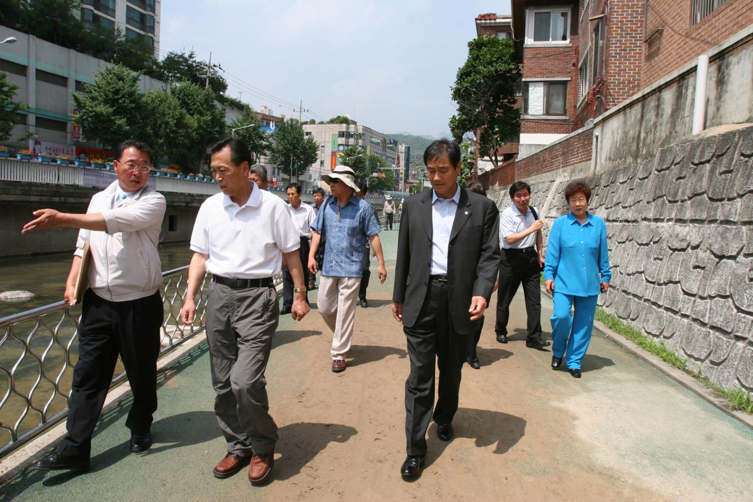 홍제천 폭우피해 현장 방문
